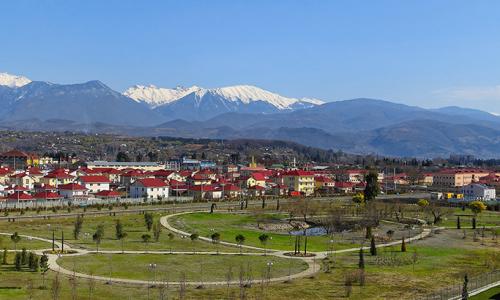 Отель Бридж Резорт / Bridge Resort Сочи - Фото 9. Вид из окна на горы