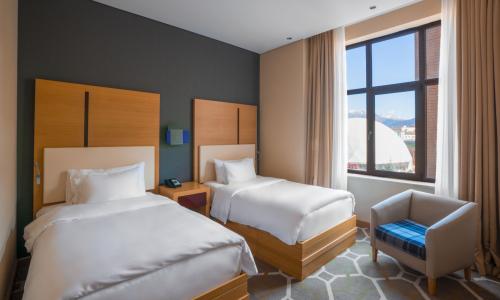 Отель Novotel Resort and spa Krasnaya Polyana Эсто-Садок, Сочи - Фото 45. Супериор твин с видом на горы_1 01