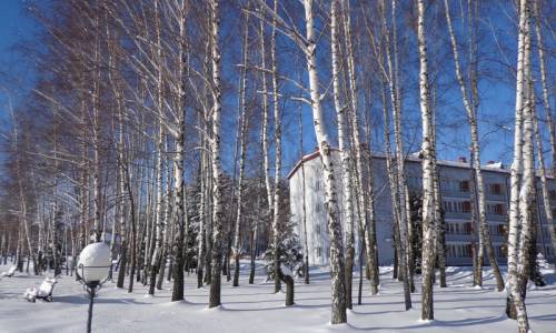 Санаторий Белорусочка Минская область - Фото 33. Территория. Вид на корпус